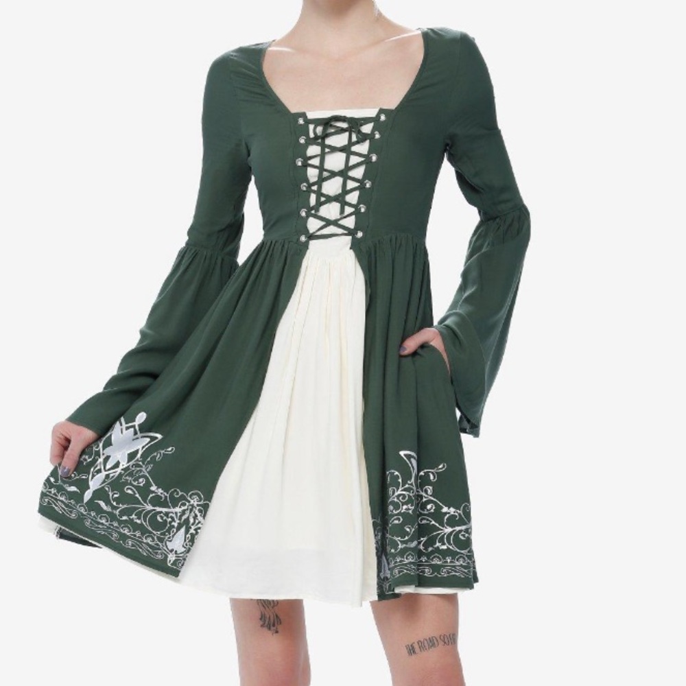The Lord Of The Rings Elven Dress Hot Topic Cosplay Halloween Renaissance Fair